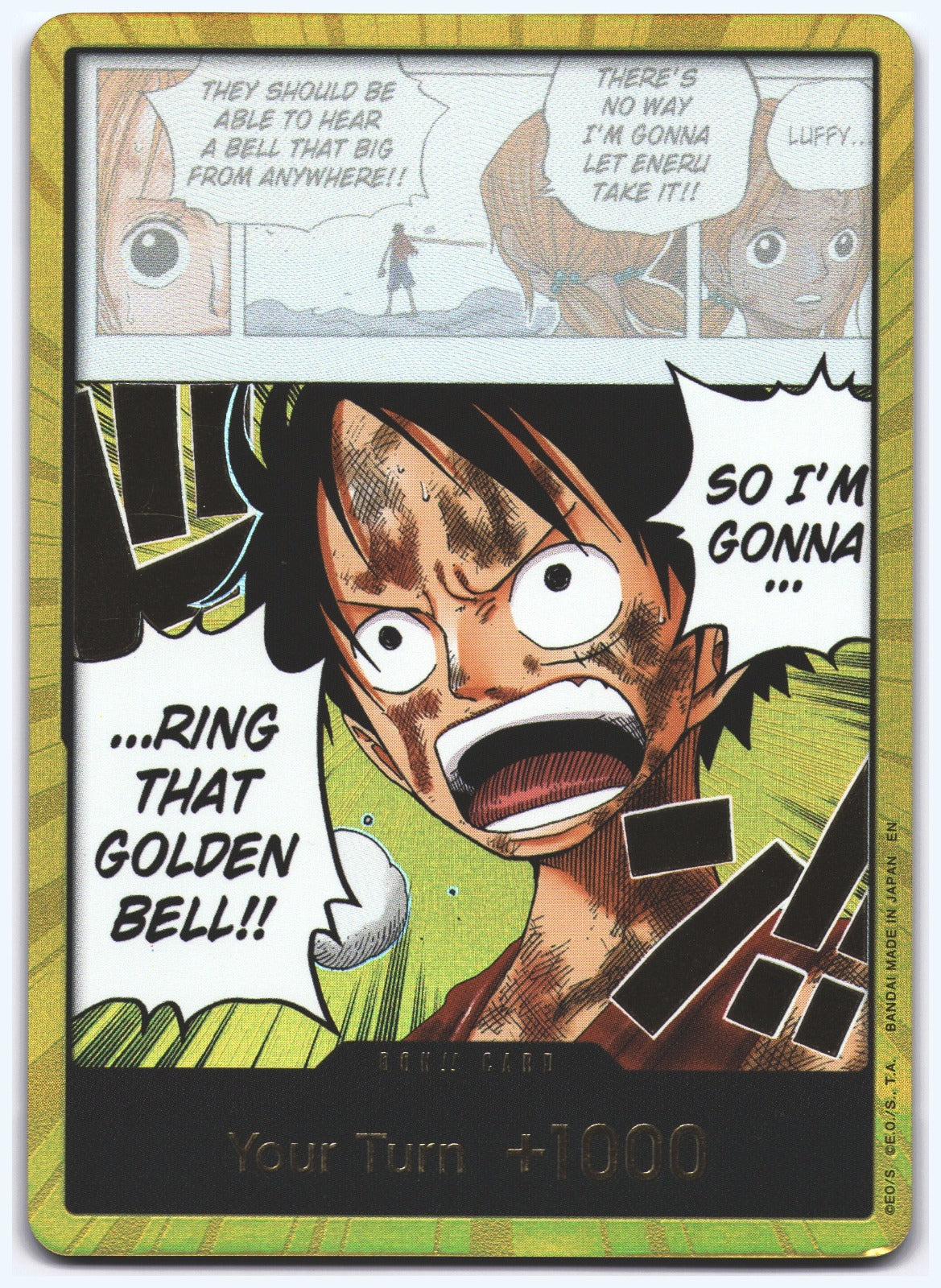 DON!! Card (Luffy) (Gold) DON!! Adventure on Kami's Island NM