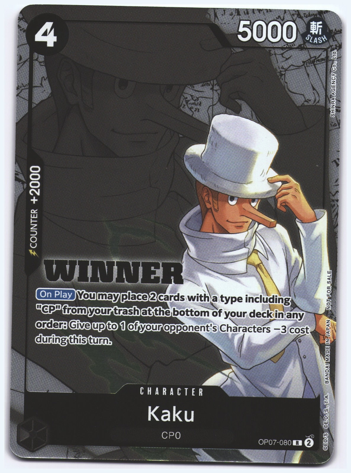 Kaku (Winner Pack 2025 Vol. 1) R One Piece Promotion Cards OP07-080 NM