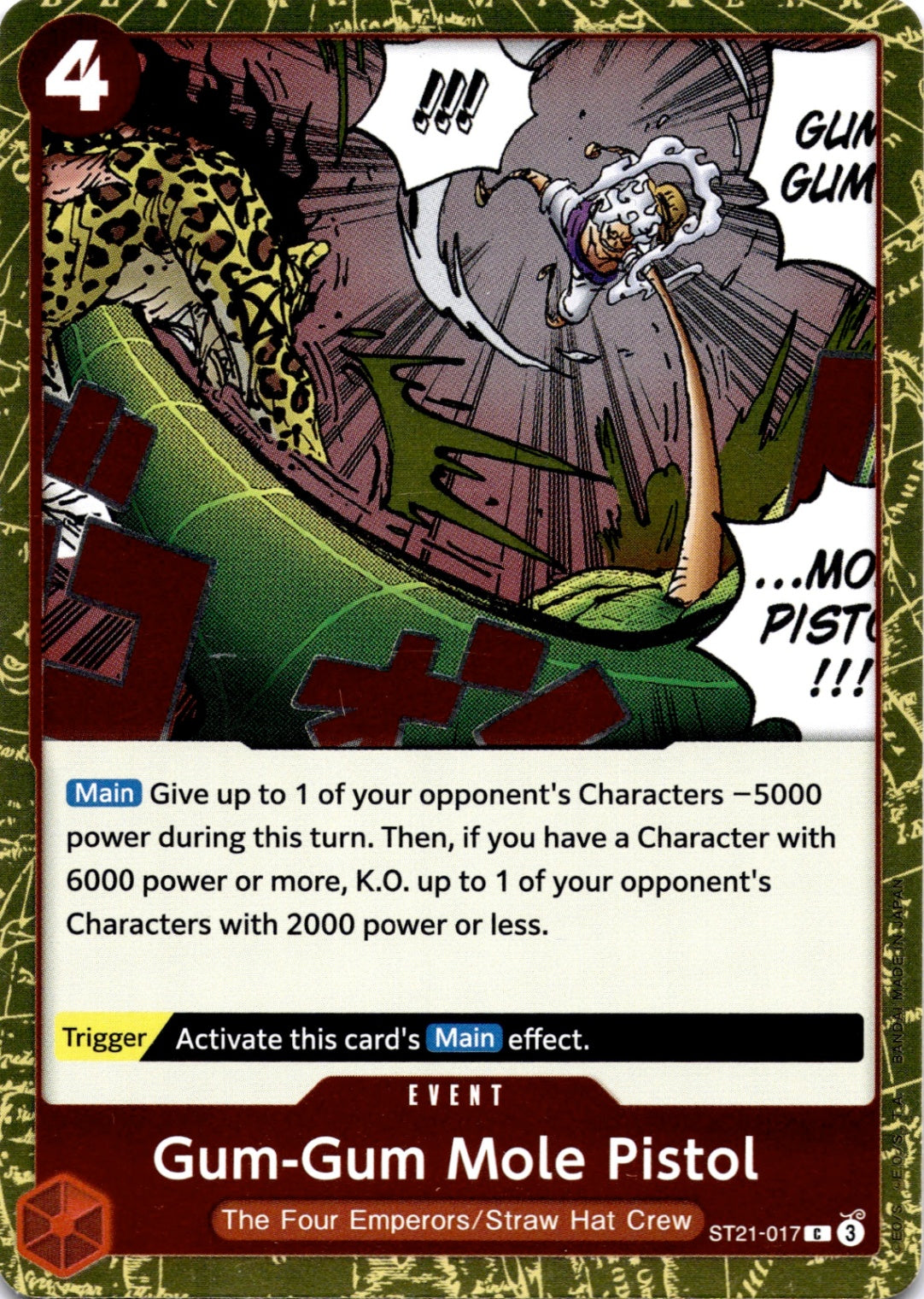 Gum-Gum Mole Pistol C Starter Deck EX: Gear 5 ST21-017 NM