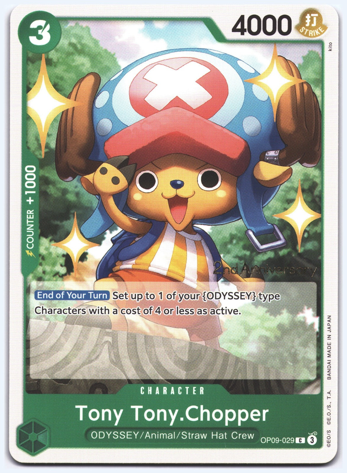 Tony Tony.Chopper C Emperors in the New World: 2nd Anniversary Tournament Cards OP09-029 NM