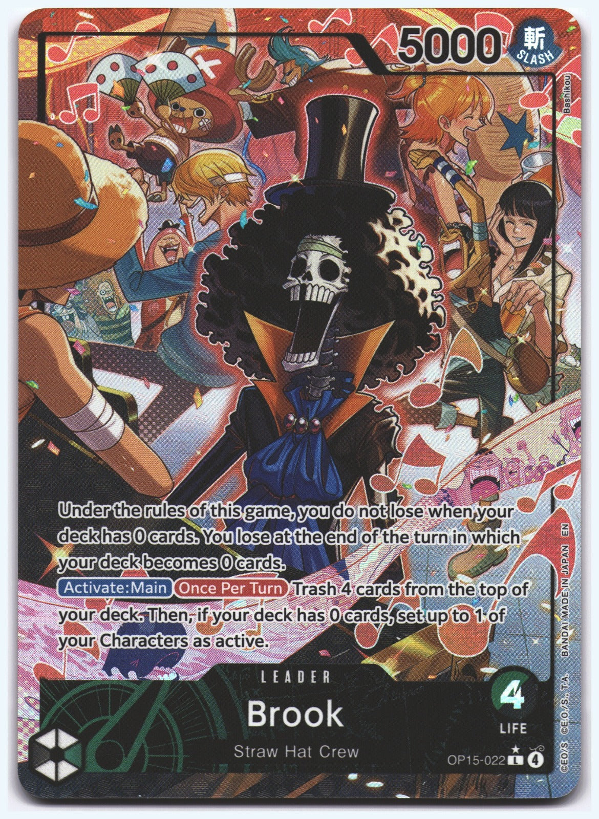 Brook (Alternate Art) L Adventure on Kami's Island OP15-022 NM