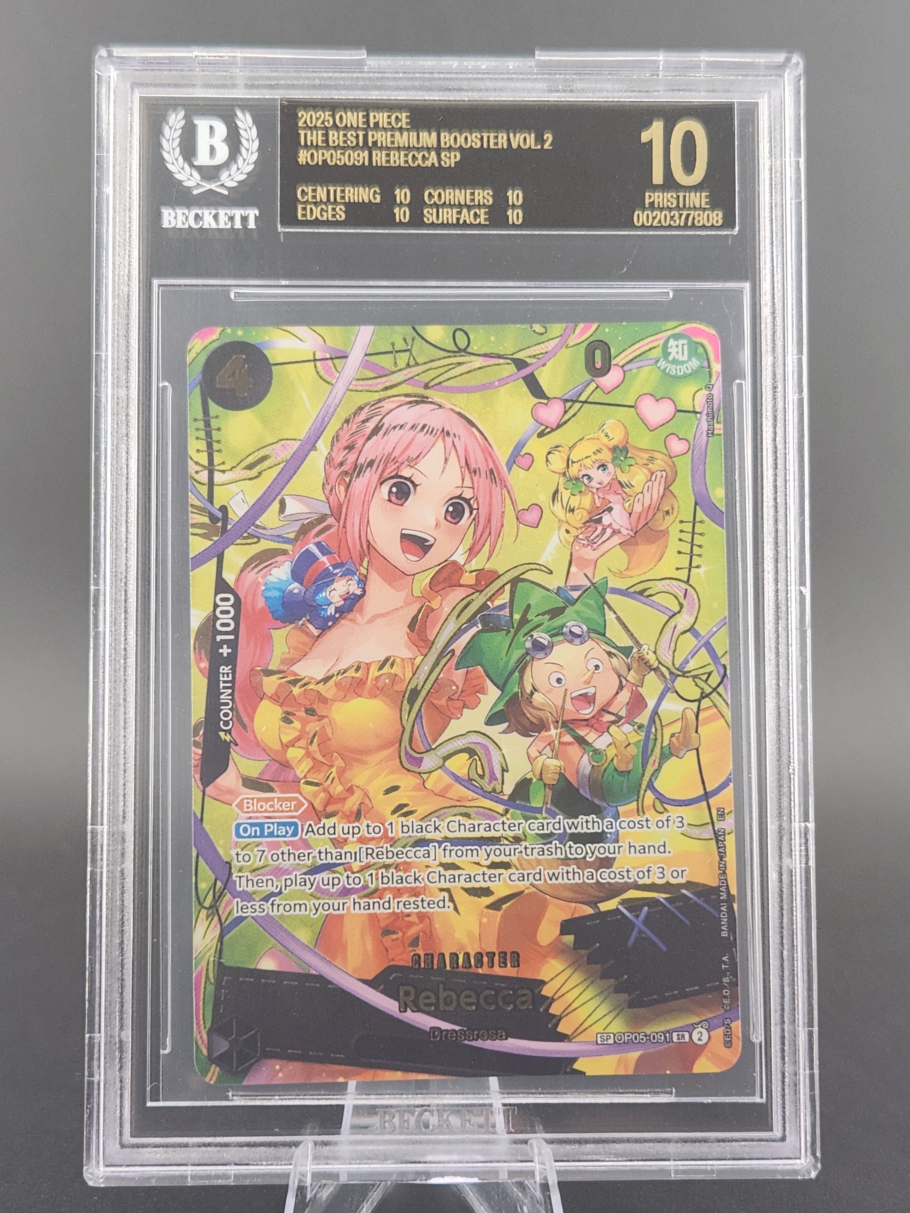 2025 One Piece Rebecca SP OP05-091 PRB02 BGS 10 BLACK LABEL