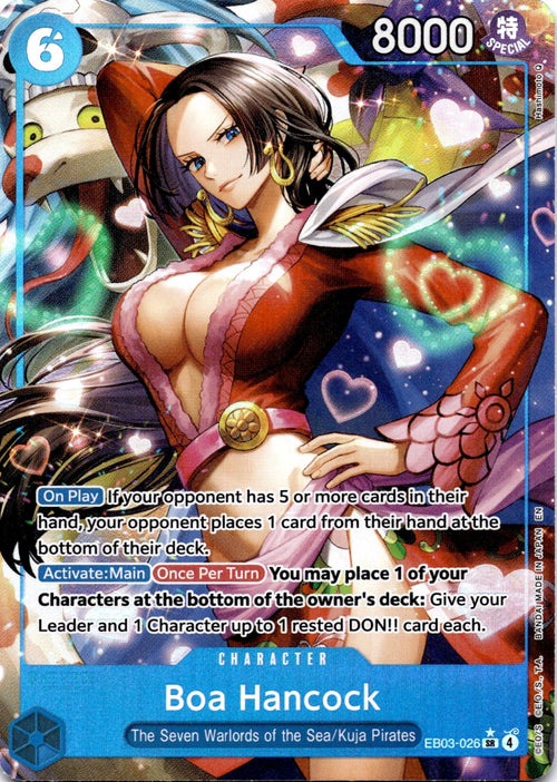 Boa Hancock (Alternate Art) SR Extra Booster: One Piece Heroines Edition EB03-026 NM