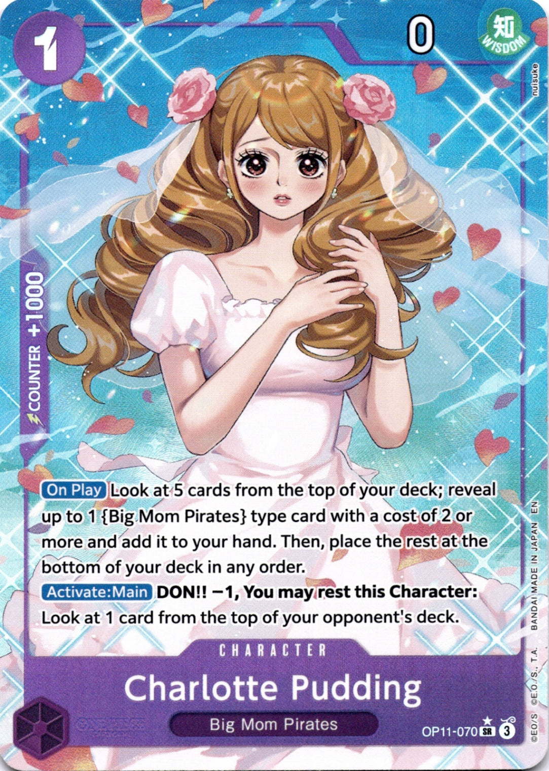 Charlotte Pudding (Alternate Art) SR A Fist of Divine Speed OP11-070 NM