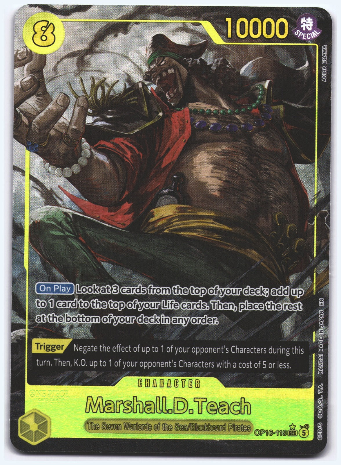 Marshall.D.Teach (119) (Alternate Art) SEC The Time of Battle OP16-119 NM