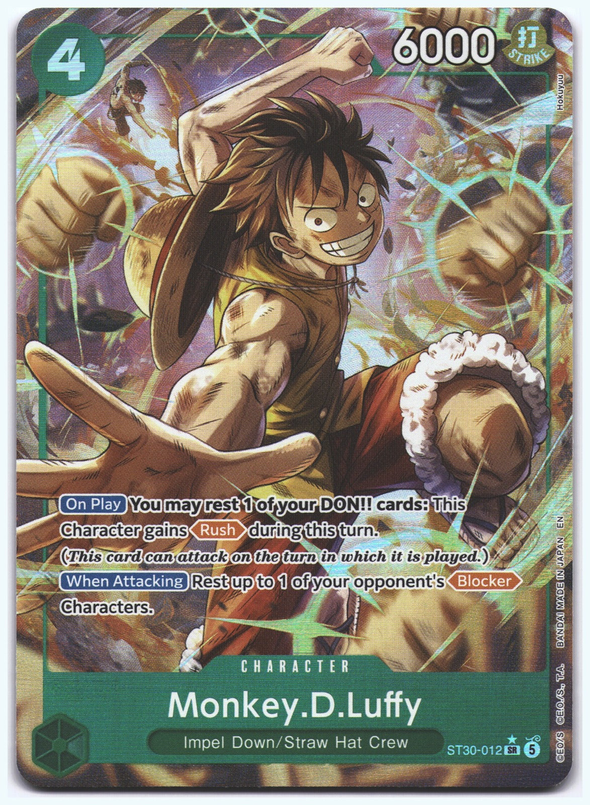 Monkey.D.Luffy (Parallel) SR Starter Deck EX: Luffy & Ace ST30-012 NM