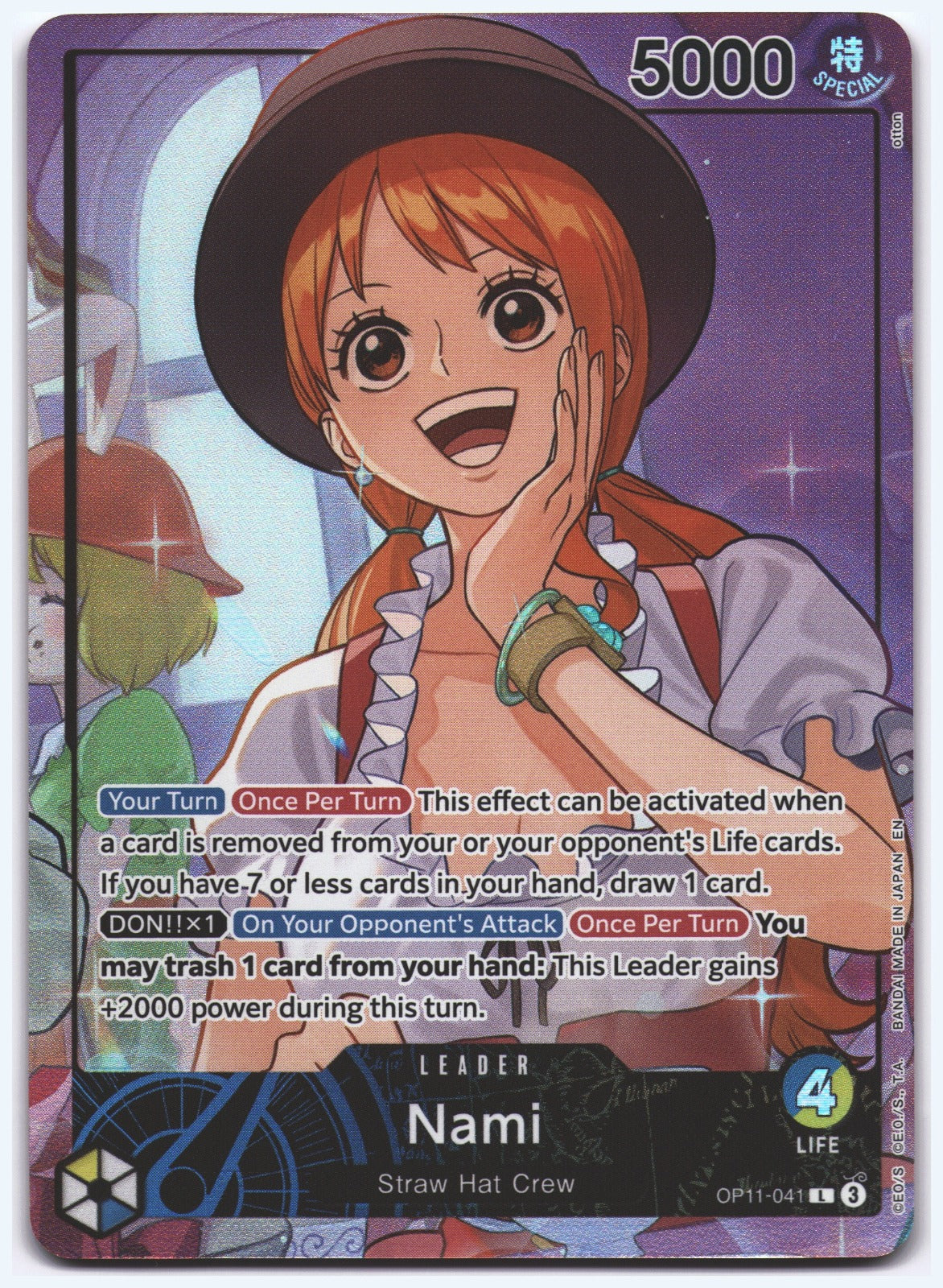 Nami (Whole Cake Island Arc) L One Piece Promotion Cards OP11-041 NM
