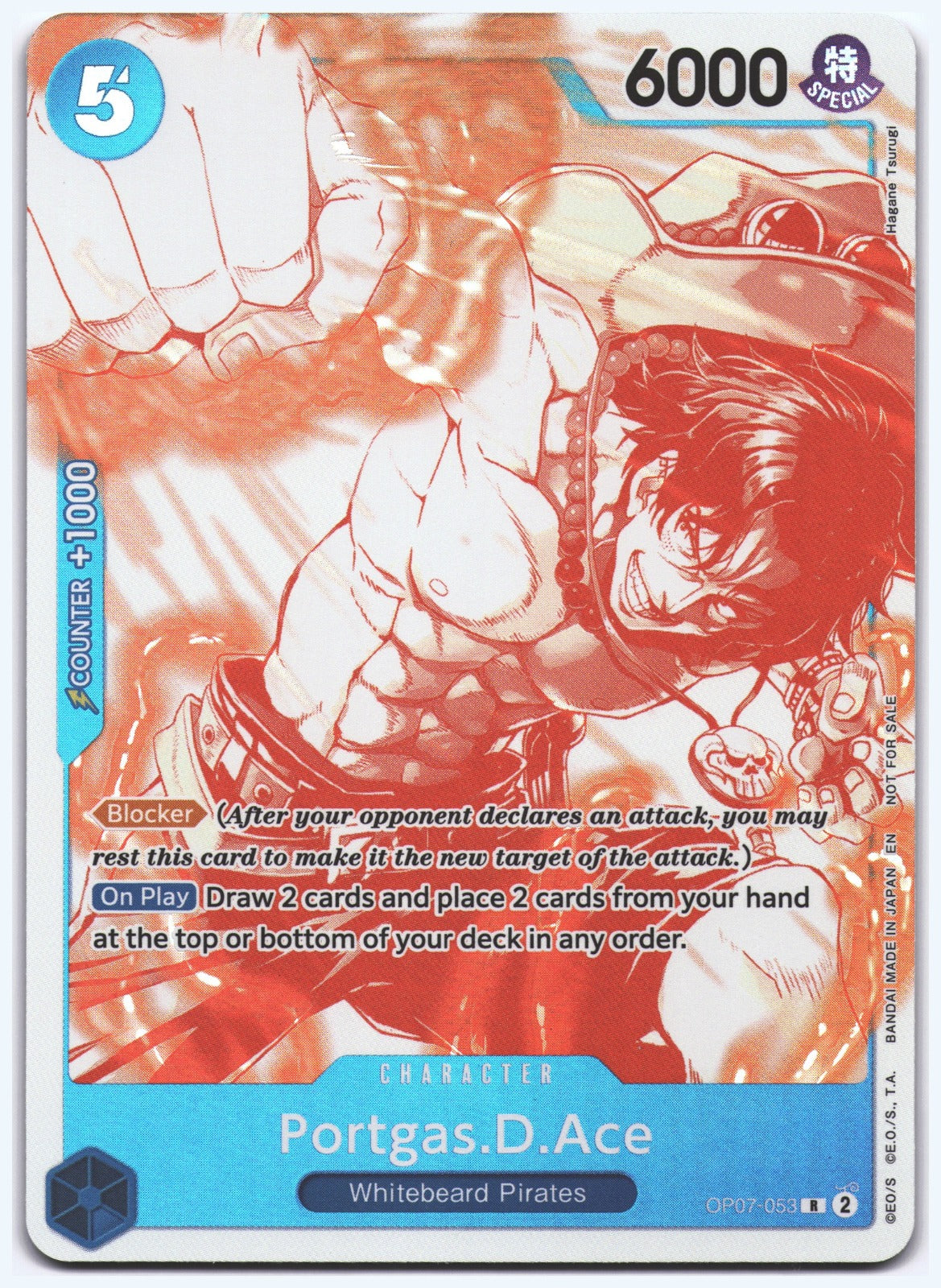 Portgas.D.Ace - (3rd Anniversary Treasure Campaign Pack) R One Piece Promotion Cards OP07-053 NM