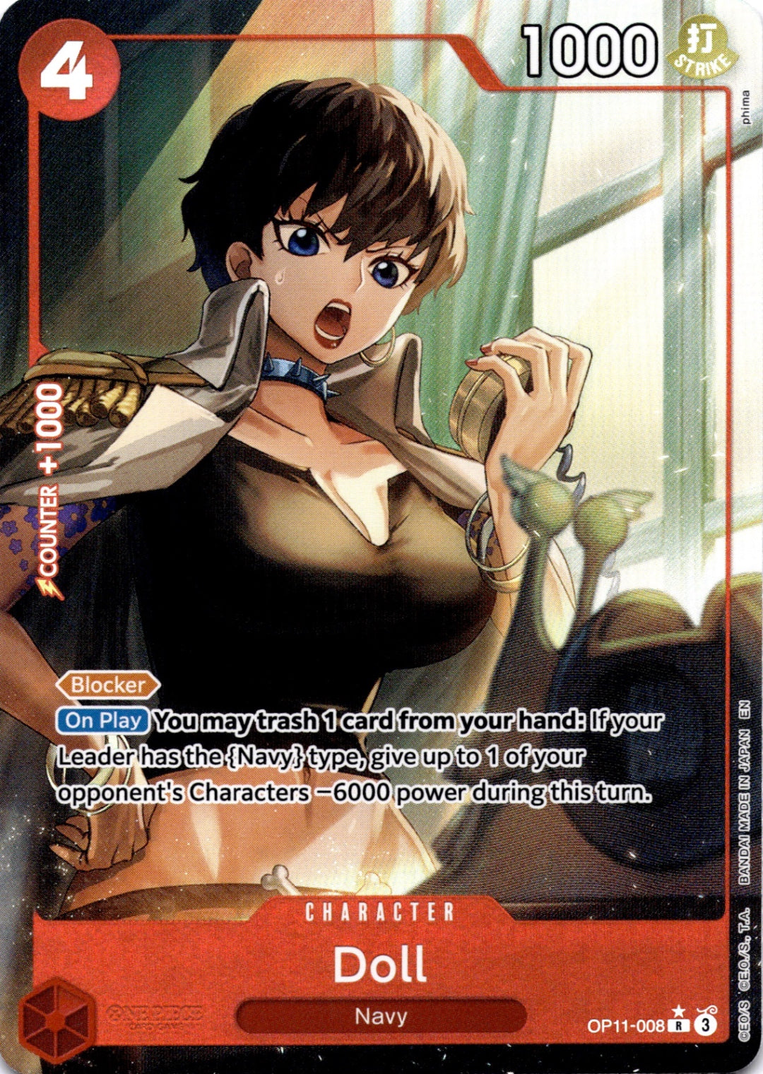 Doll (Alternate Art) R A Fist of Divine Speed OP11-008 NM