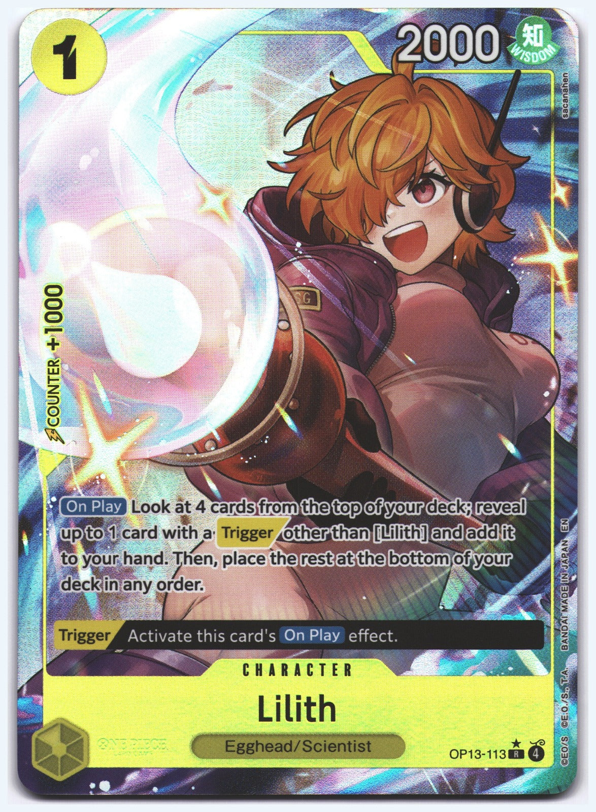 Lilith (Alternate Art) R Carrying On His Will OP13-113 NM