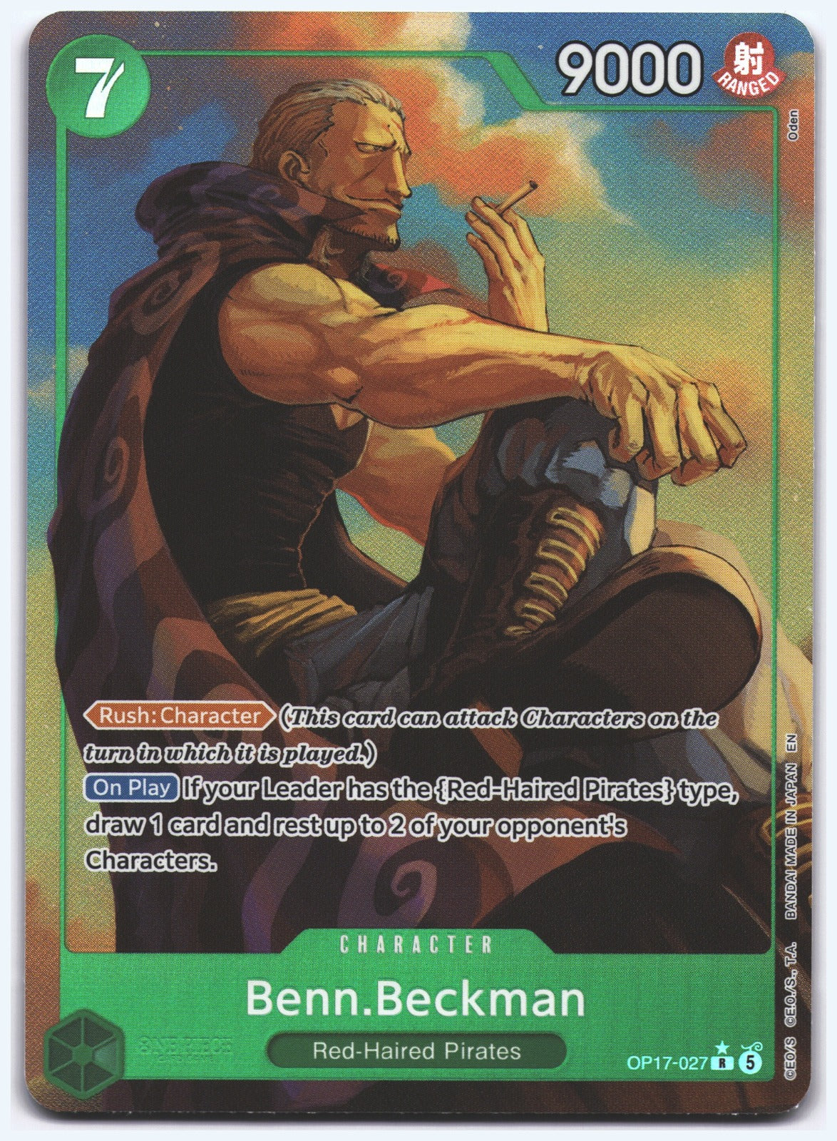 Benn.Beckman (Alternate Art) R The World's Strongest Warriors OP17-027 NM