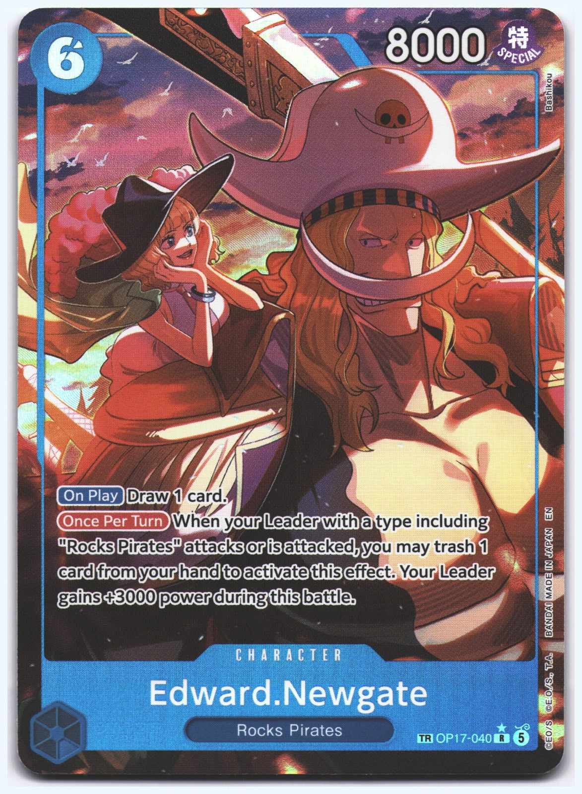 Edward.Newgate (040) (TR) TR The World's Strongest Warriors OP17-040 NM