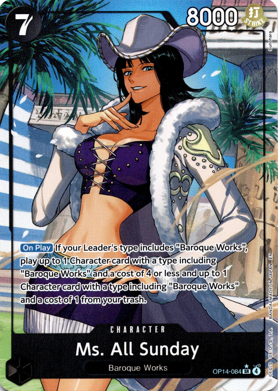 Ms. All Sunday (Alternate Art) SR The Azure Sea's Seven OP14-084 NM
