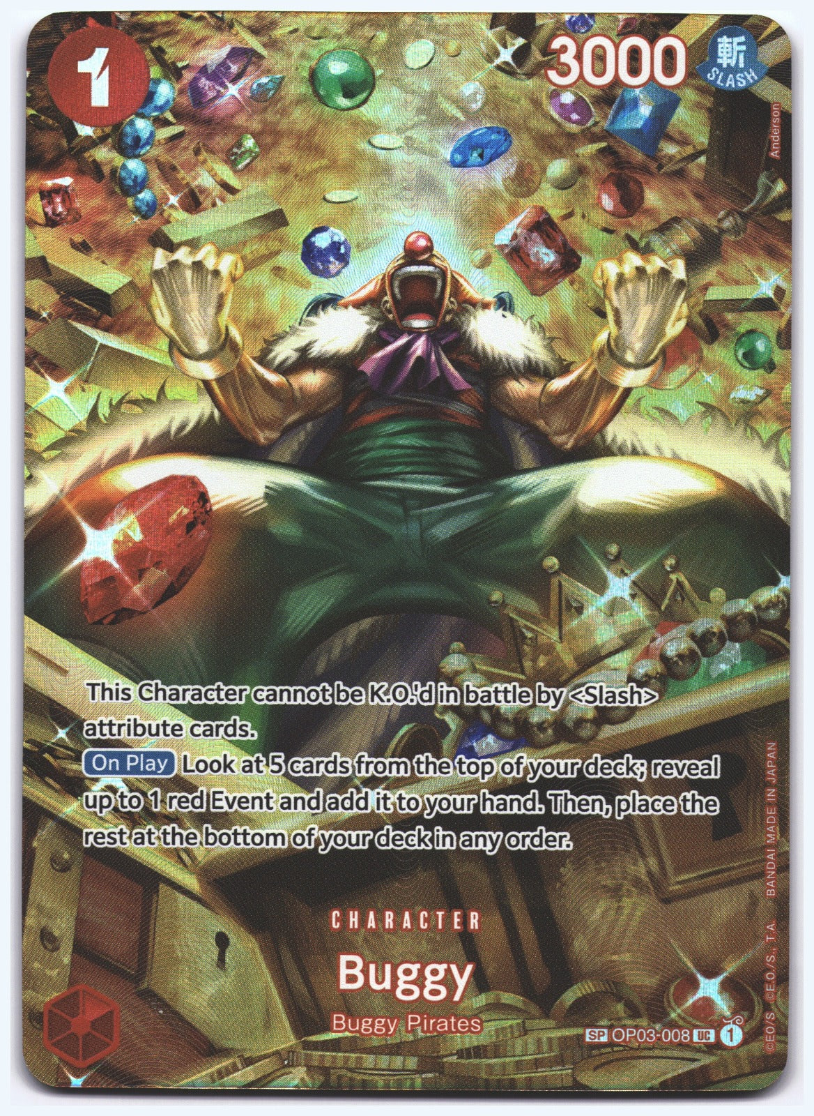 Buggy (SP) UC Wings of the Captain OP03-008 NM