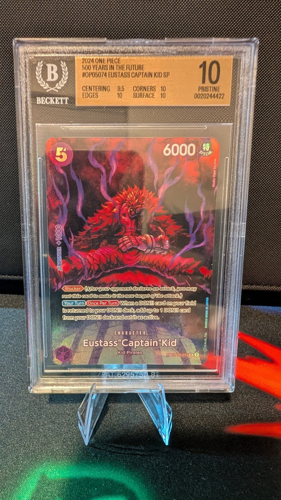 Eustass"Captain"Kid (SP) SR 500 Years in the Future OP05-074 BGS 10