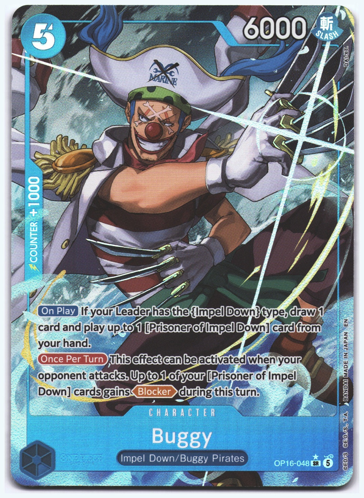 Buggy (048) (Alternate Art) SR The Time of Battle OP16-048 NM