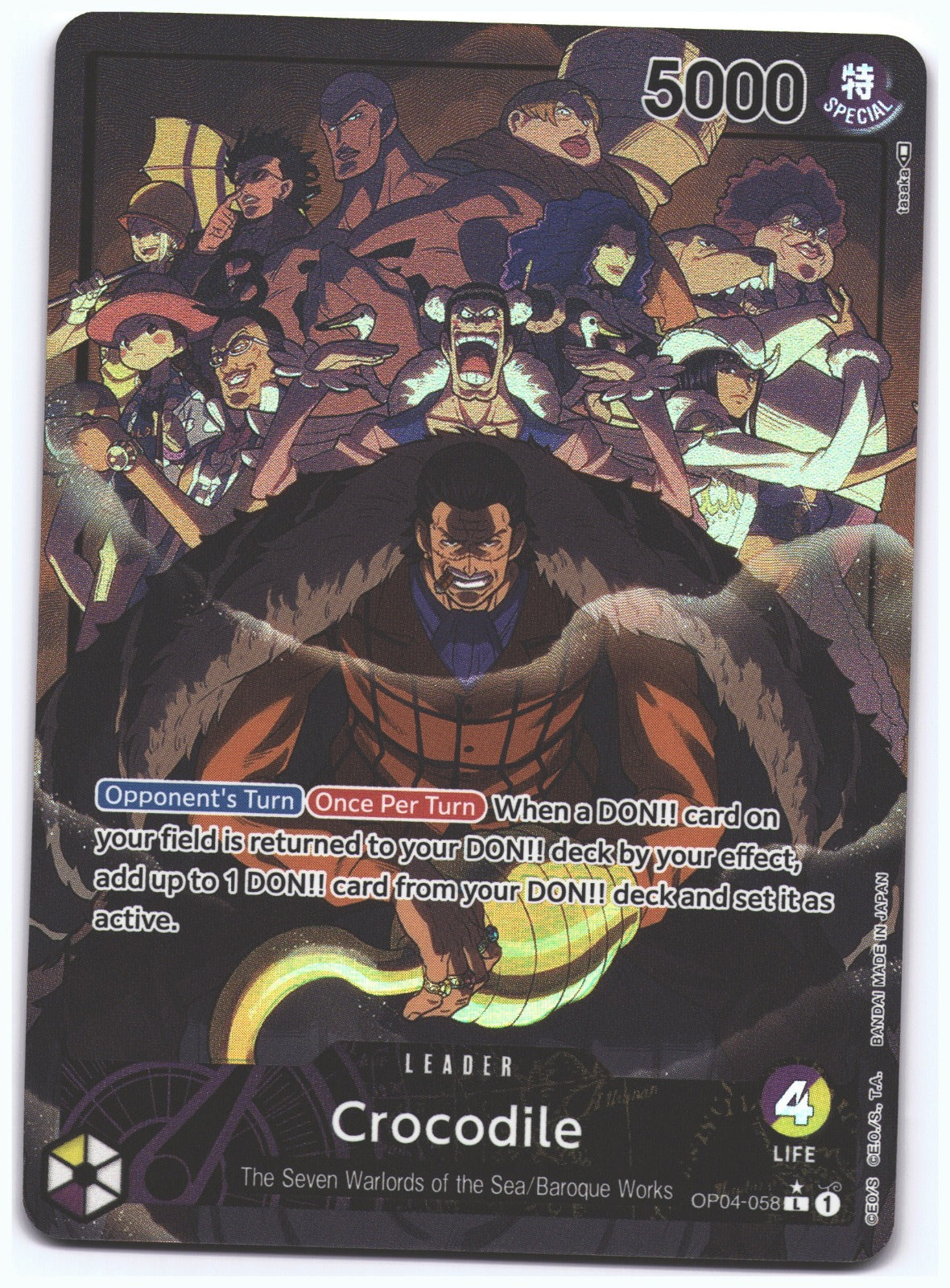 Crocodile (058) (Alternate Art) L Kingdoms of Intrigue OP04-058 NM