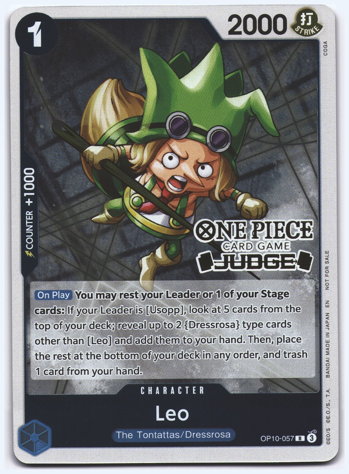 Leo (Judge Pack Vol. 6) R One Piece Promotion Cards OP10-057 NM