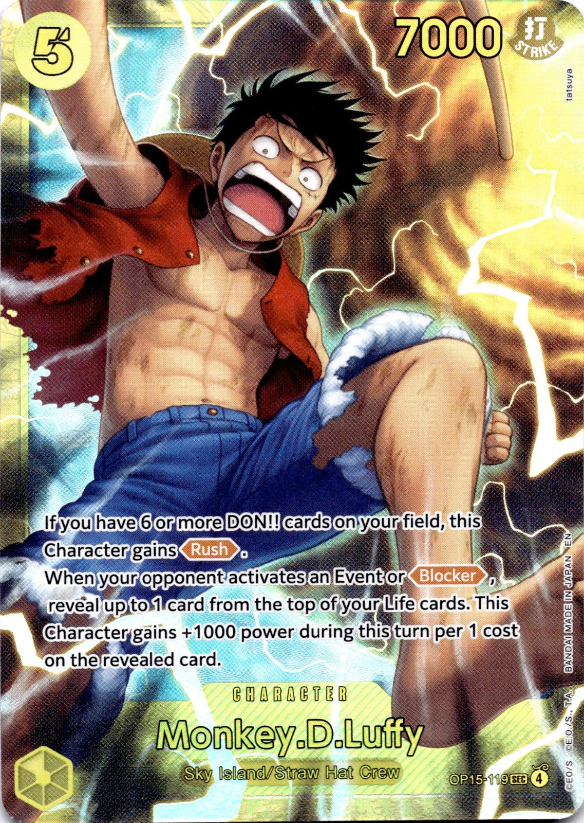 Monkey.D.Luffy () SEC Adventure on Kami's Island OP15-119 NM