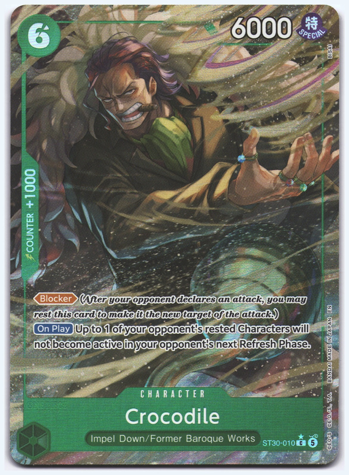 Crocodile (Full Art) C Starter Deck EX: Luffy & Ace ST30-010 NM