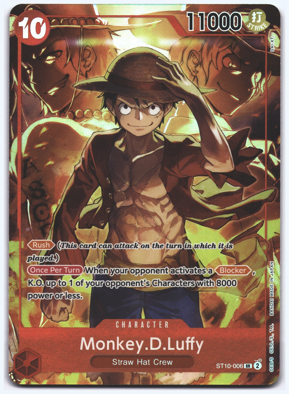 Monkey.D.Luffy (Treasure Booster Set) SR One Piece Promotion Cards ST10-006 NM