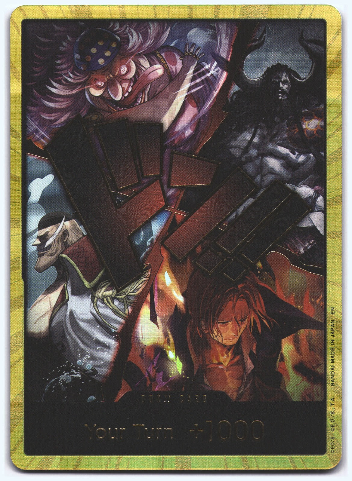 DON!! Card (Alternate Art) (The Four Emperors) (Gold) DON!! The World's Strongest Warriors NM
