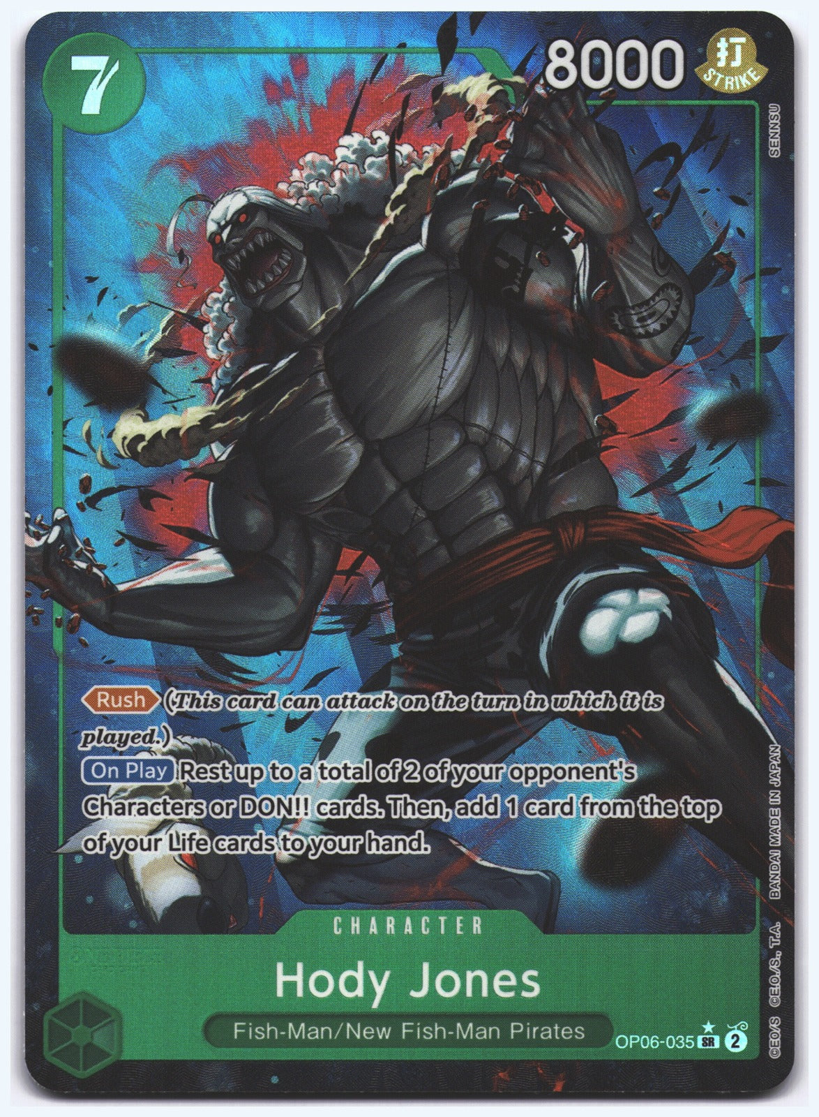 Hody Jones (Alternate Art) SR Premium Booster -The Best- OP06-035 NM