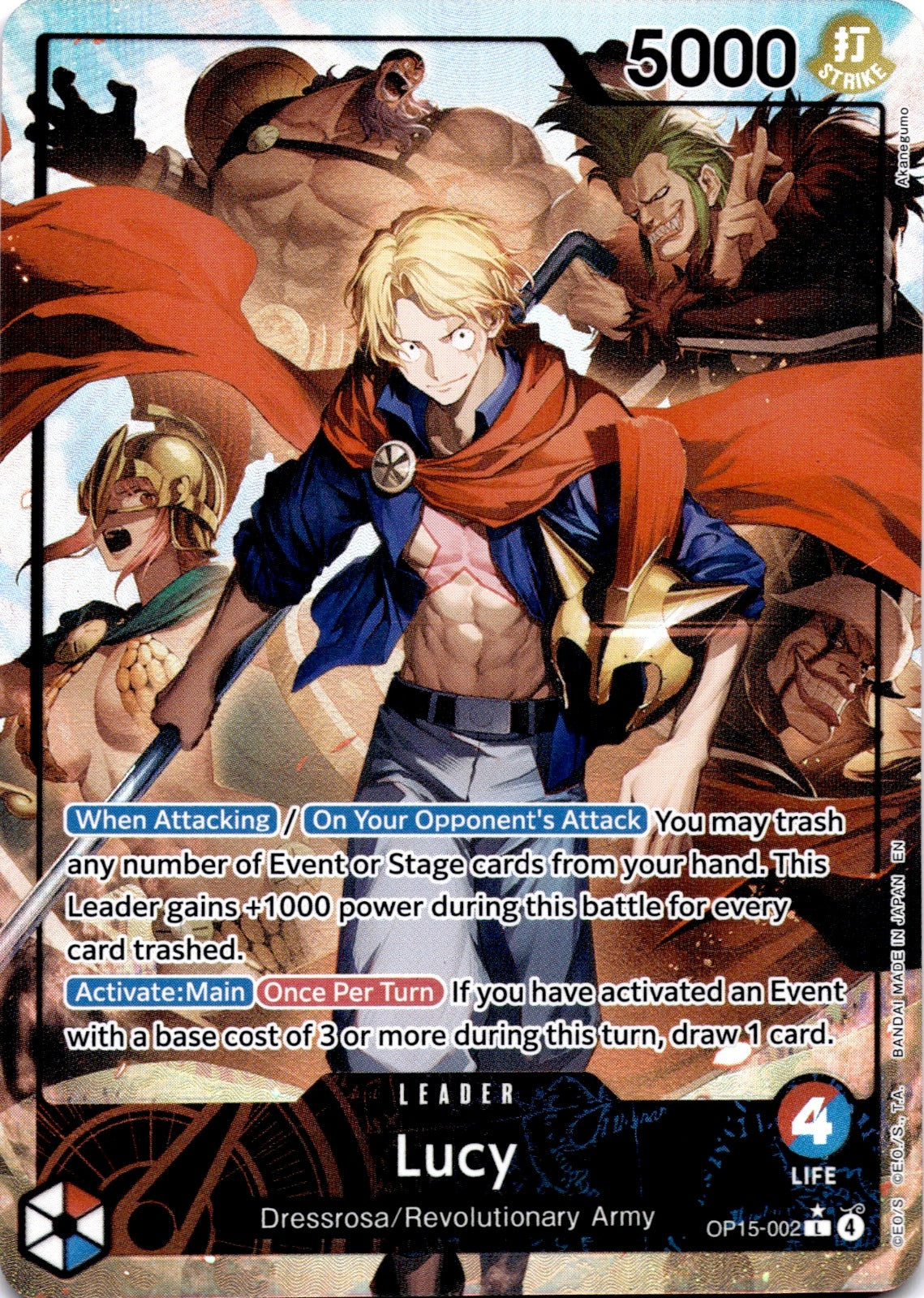 Lucy (Alternate Art) L Adventure on Kami's Island OP15-002 NM
