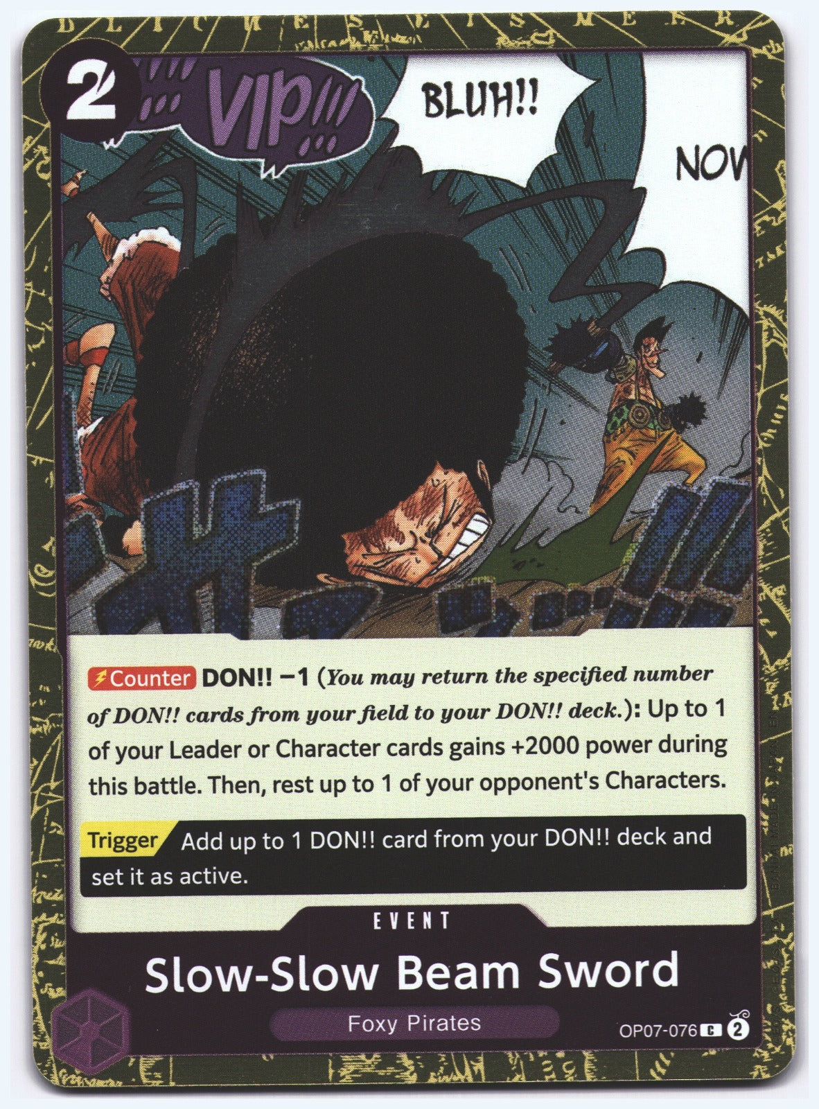 Slow-Slow Beam Sword (Pirate Foil) C Premium Booster -The Best- Vol. 2 OP07-076 NM