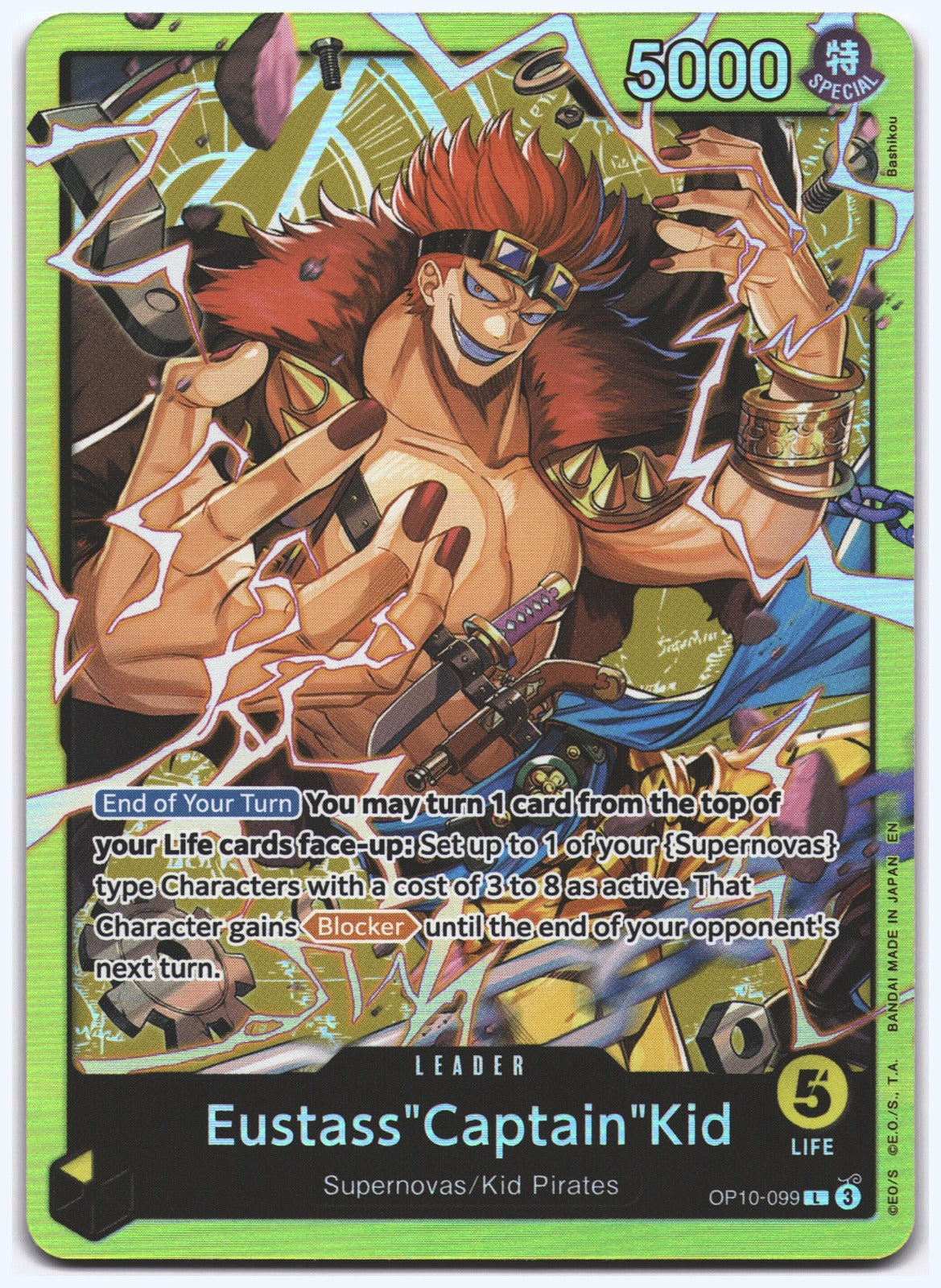 Eustass"Captain"Kid L Starter Deck 36: YELLOW Eustass"Captain"Kid OP10-099 NM