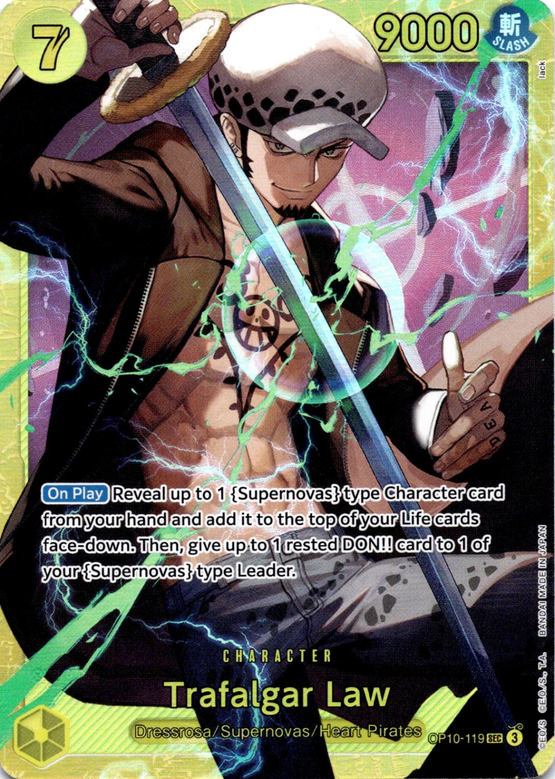 Trafalgar Law -  (Reprint) SEC Premium Booster -The Best- Vol. 2 OP10-119 NM