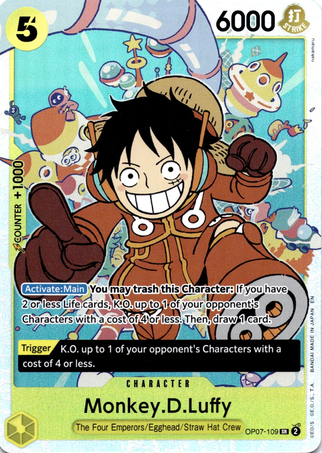 Monkey.D.Luffy (109) SR 500 Years in the Future OP07-109 NM