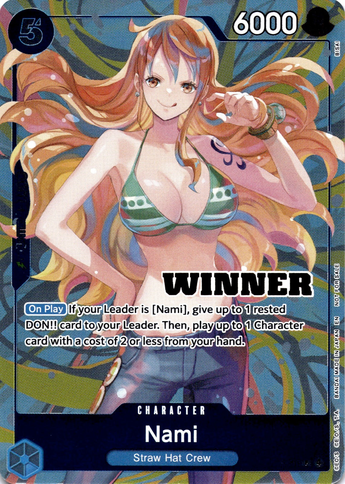 Nami (Heroines Battle Winner Pack) PR One Piece Promotion Cards P-112 NM