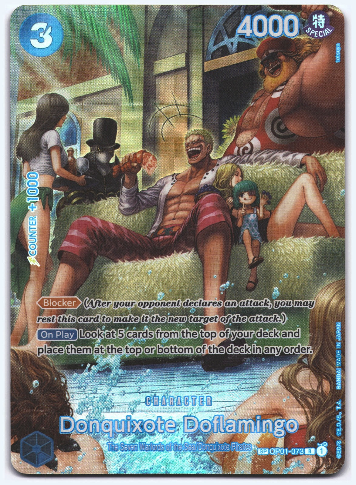 Donquixote Doflamingo (SP) R 500 Years in the Future OP01-073 NM