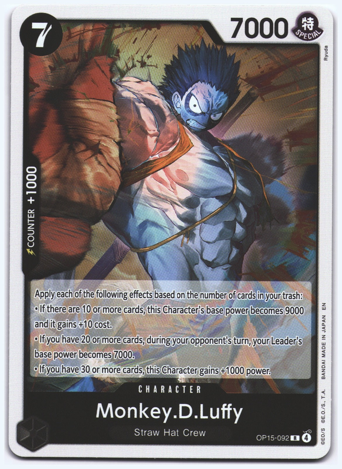 Monkey.D.Luffy () R Adventure on Kami's Island OP15-092 NM