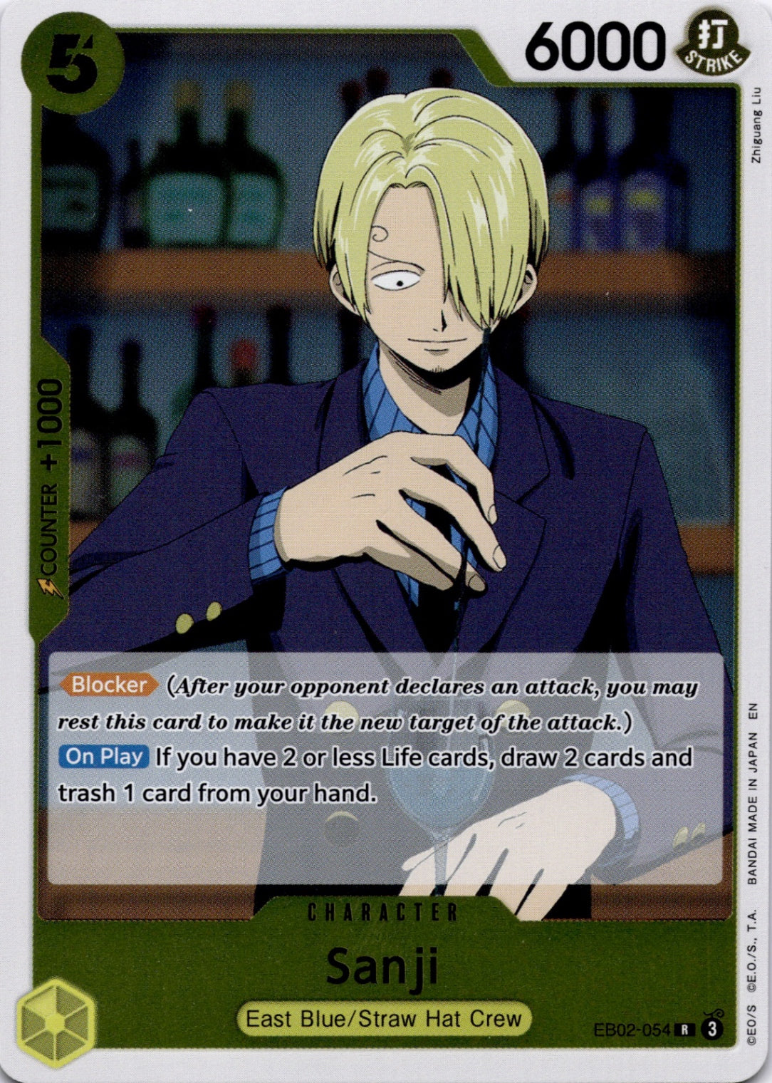 Sanji R Extra Booster: Anime 25th Collection EB02-054 NM