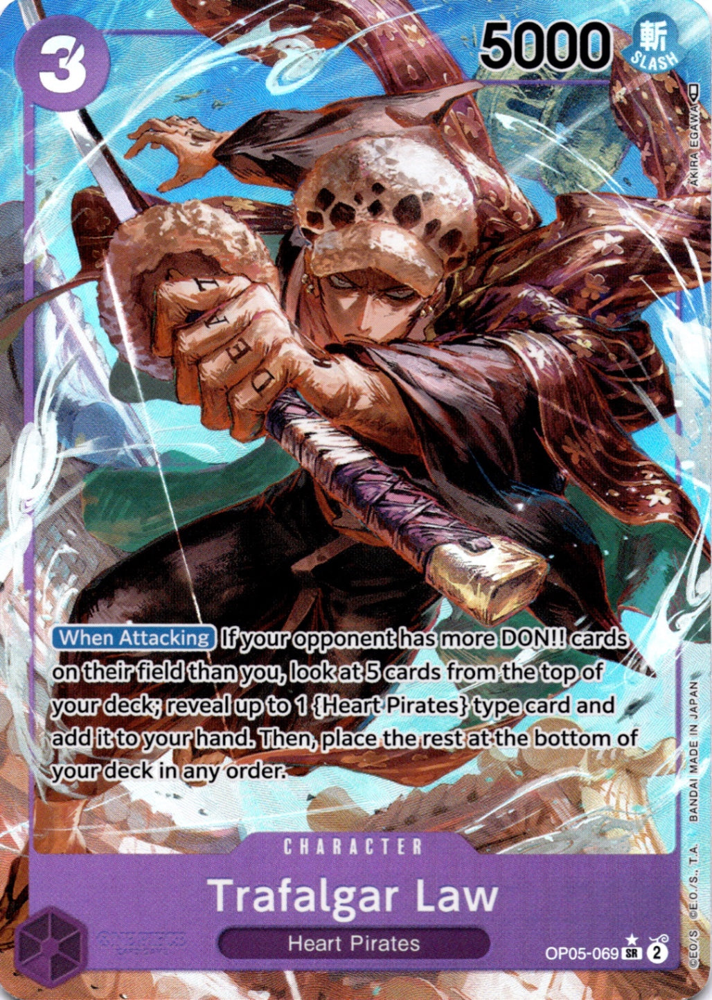 Trafalgar Law (Alternate Art) (069) SR Awakening of the New Era OP05-069 NM