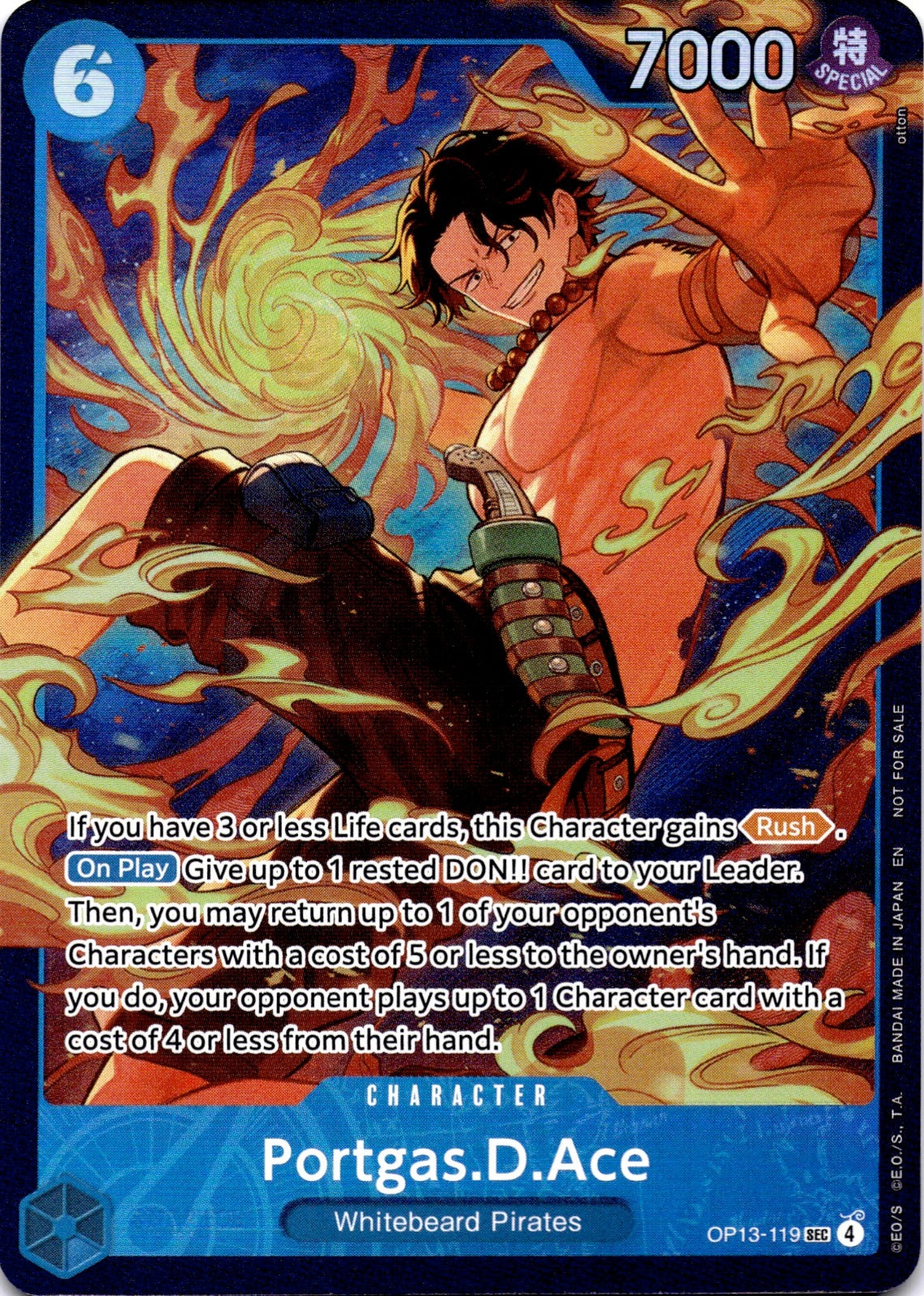 Portgas.D.Ace (119) (Store Treasure Cup 2026) SEC One Piece Promotion Cards OP13-119 NM