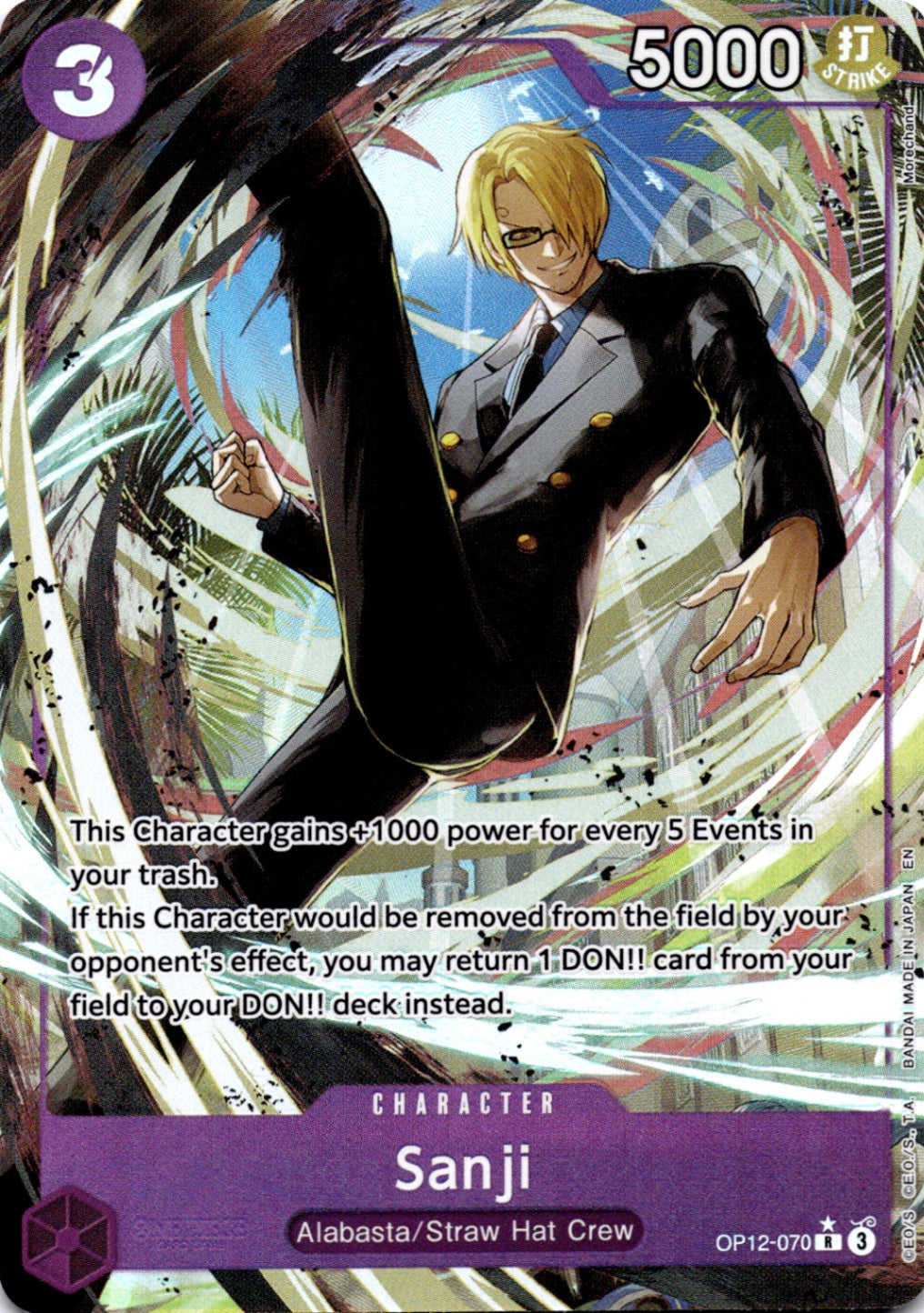 Sanji (070) (Alternate Art) R Legacy of the Master OP12-070 NM