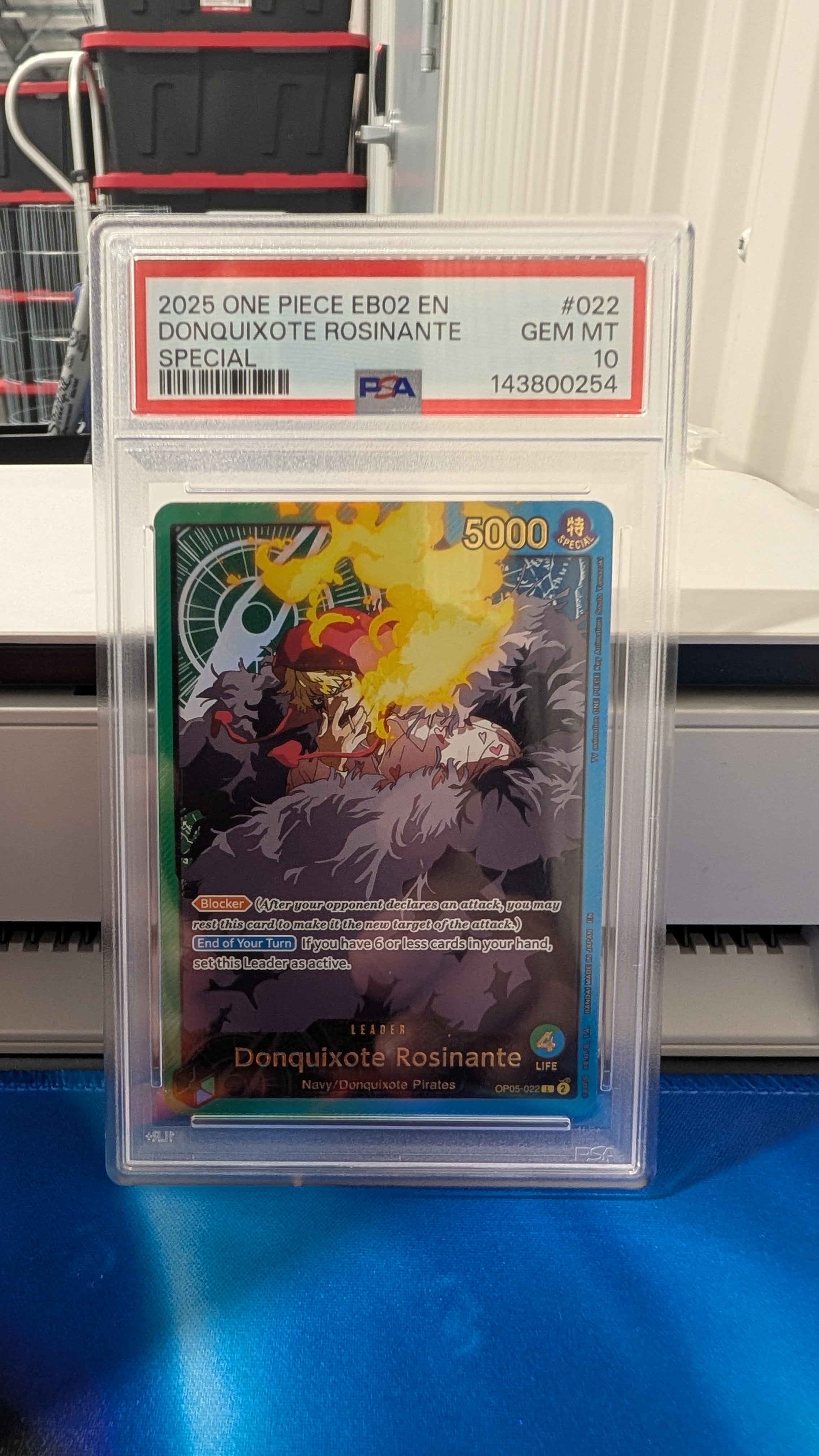2025 One Piece EB02 Anime 25th EN Special #022 Donquixote Rosinante PSA 10