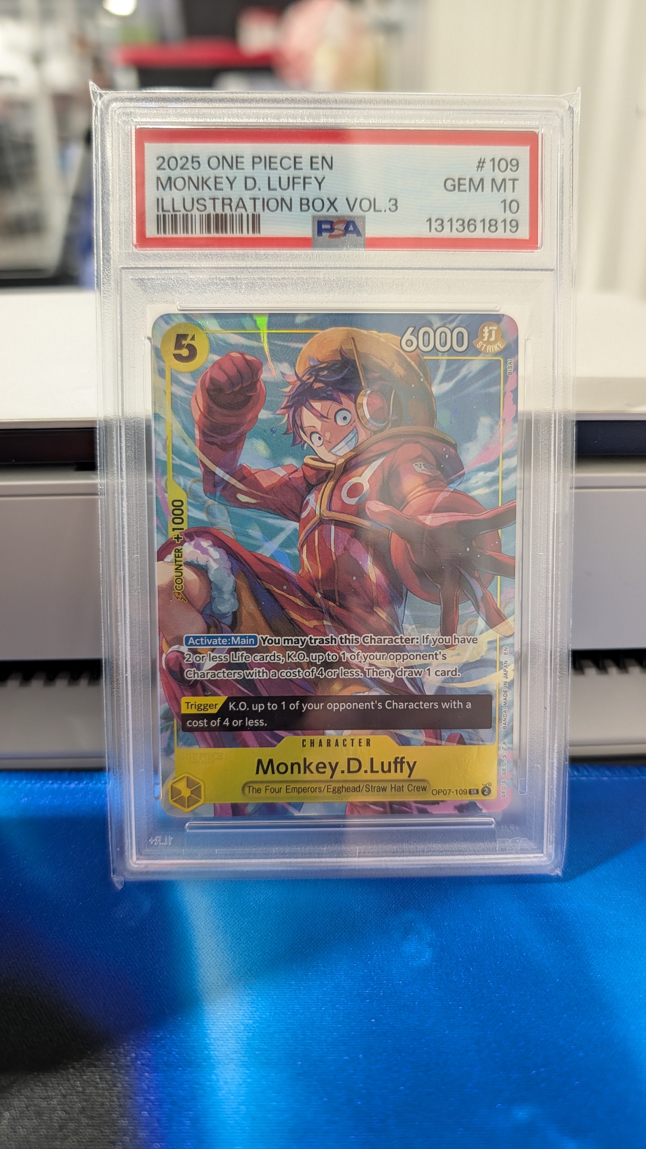 2025 ONE PIECE PROMOS MONKEY D. LUFFY | ILLUSTRATION BOX VOL.3 PSA 10