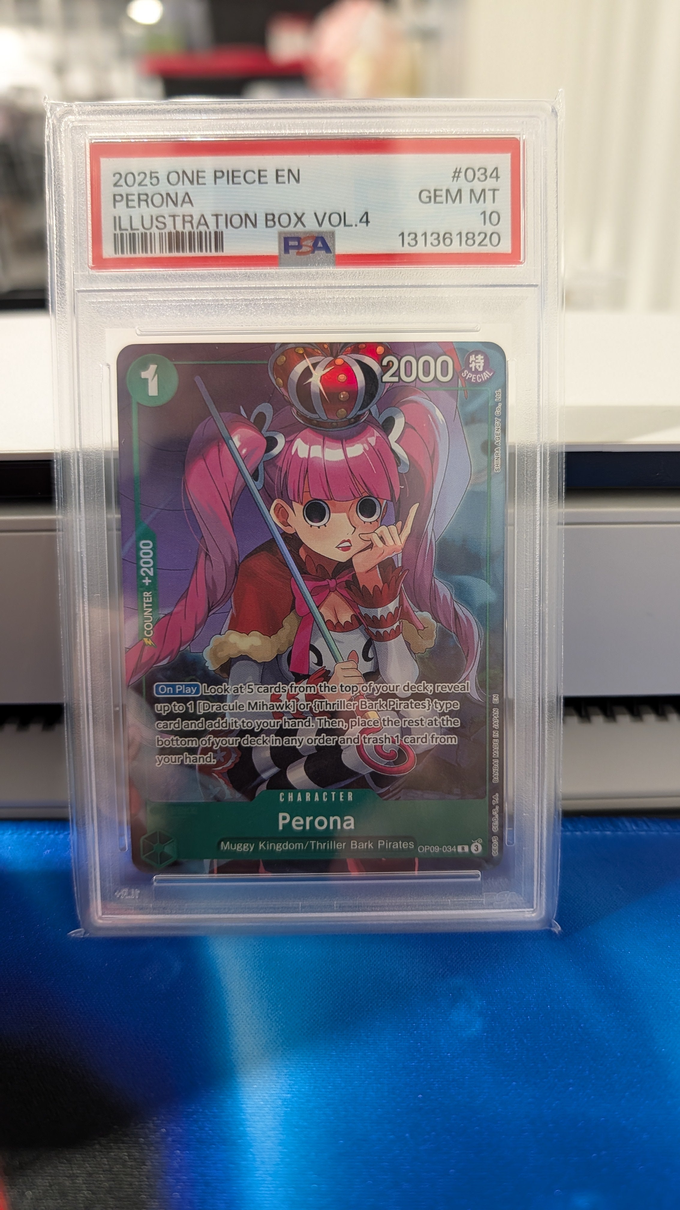 2025 ONE PIECE PROMOS ILLUSTRATION BOX VOL.4 #034 PERONA PSA 10