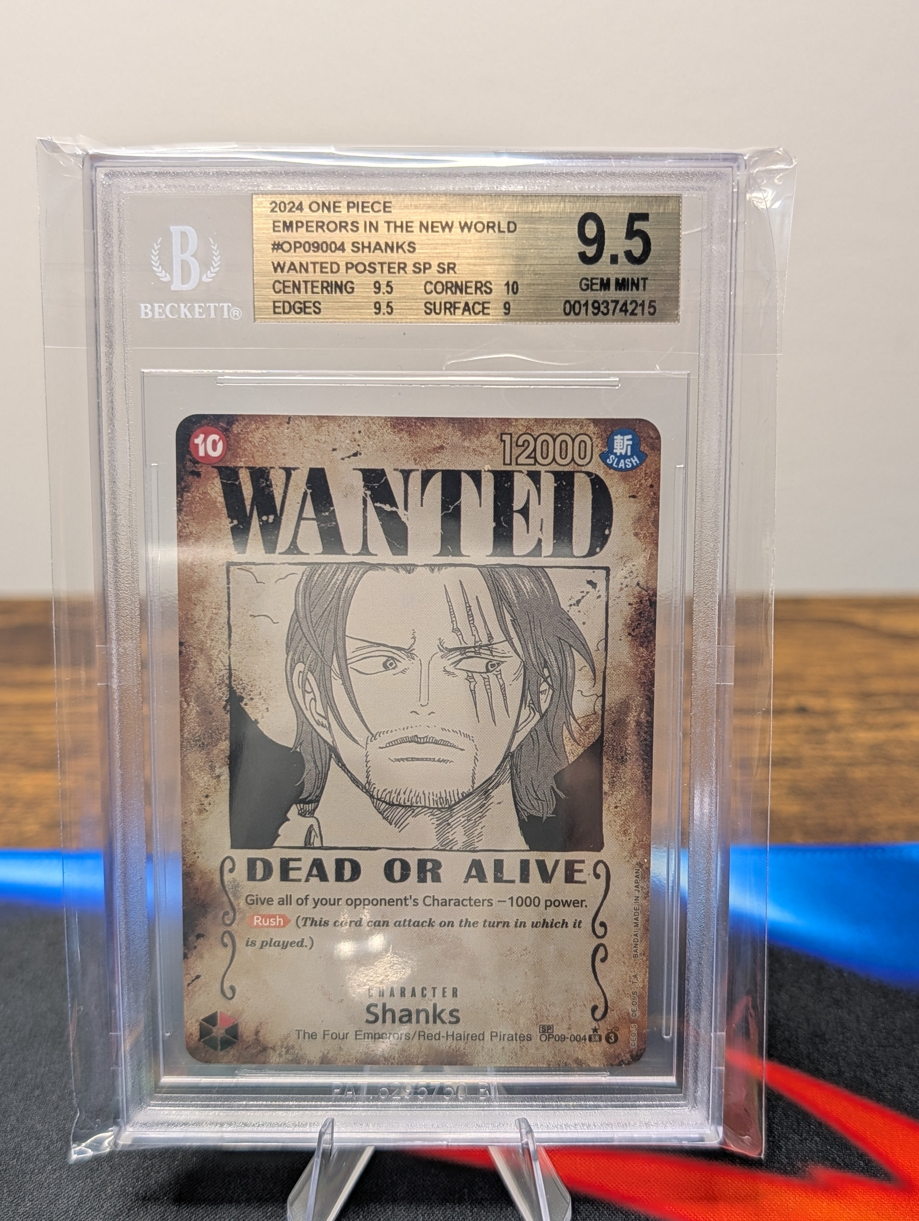 Shanks (004) (Wanted Poster) - Emperors in the New World (OP09) - BGS 9.5