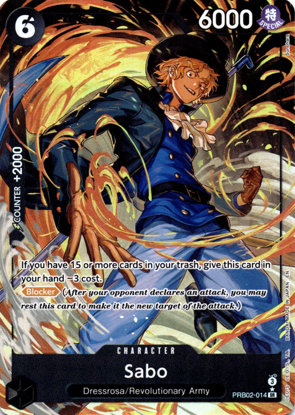 Sabo -  (Alternate Art) SR Premium Booster -The Best- Vol. 2 PRB02-014 NM