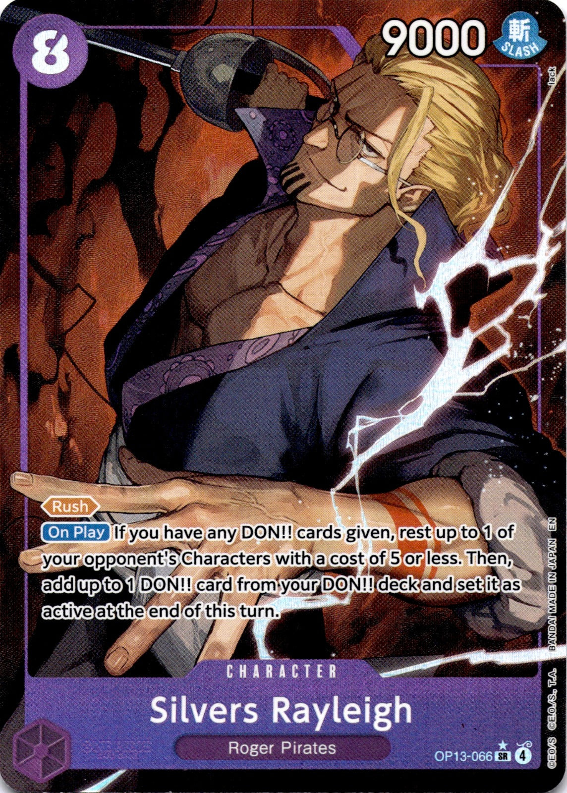 Silvers Rayleigh (Alternate Art) SR Carrying On His Will OP13-066 NM
