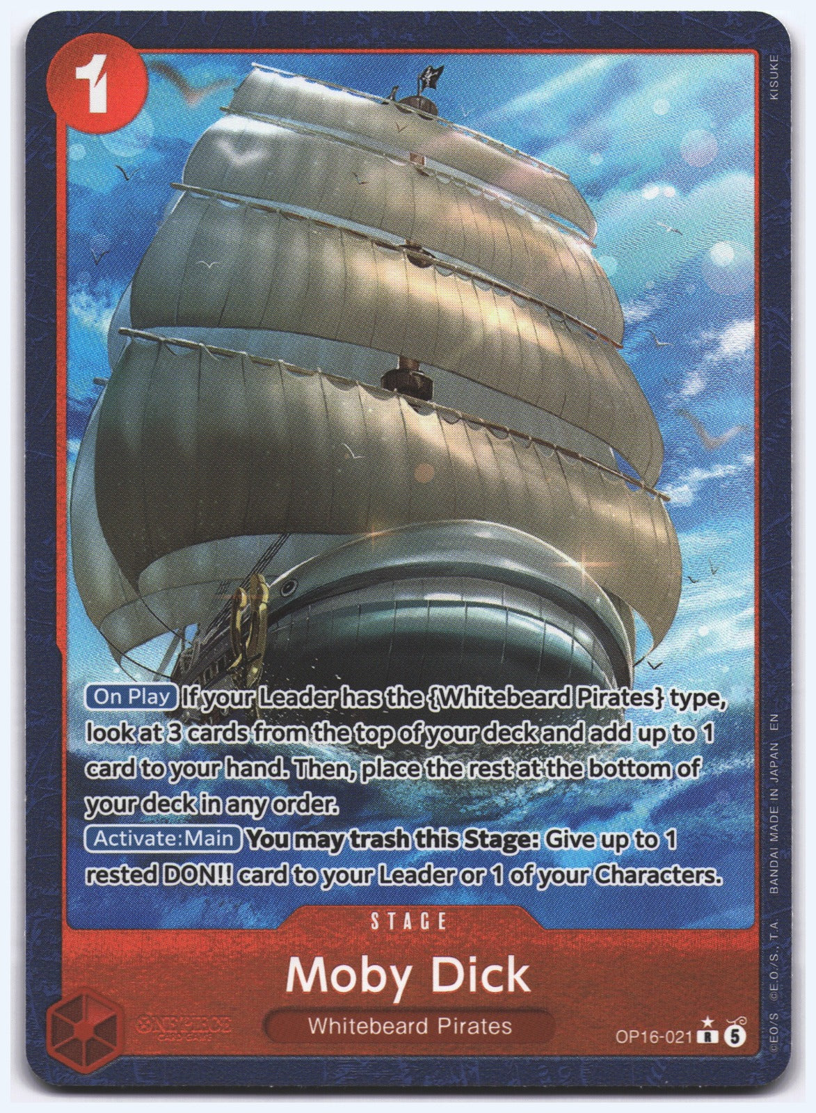 Moby Dick (Alternate Art) R The Time of Battle OP16-021 NM