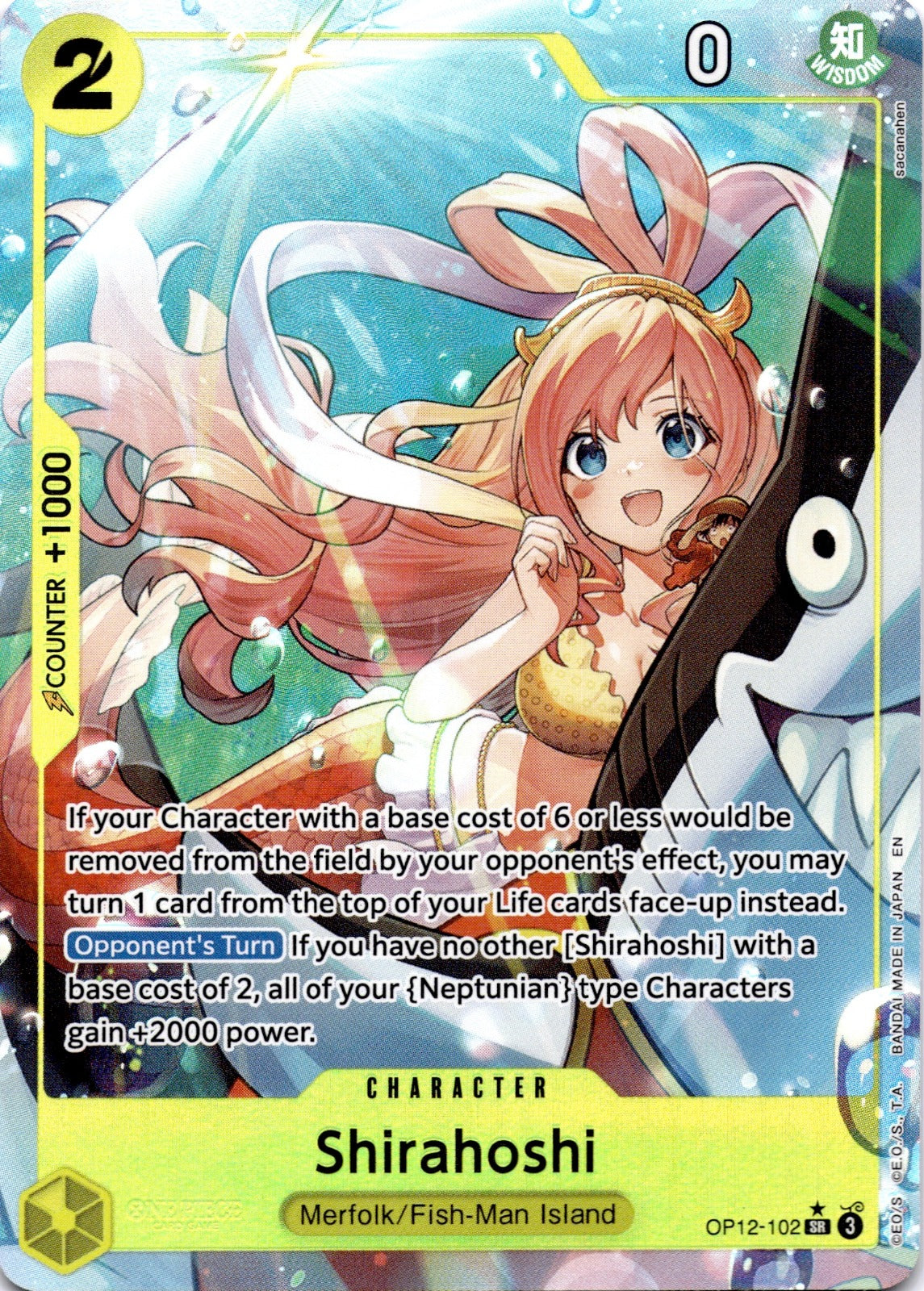Shirahoshi (Alternate Art) SR Legacy of the Master OP12-102 NM