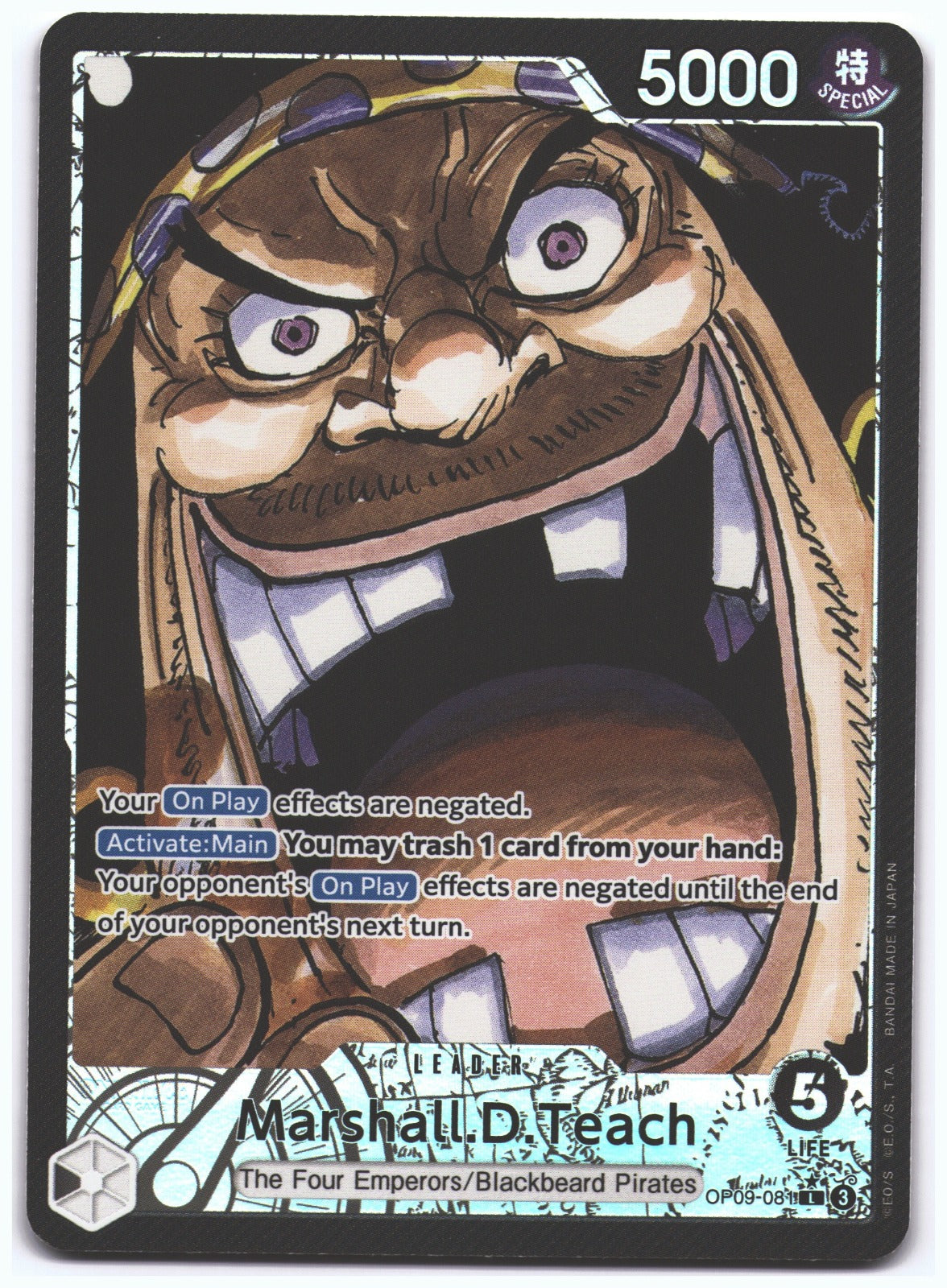 Marshall.D.Teach (081) (Parallel) L Emperors in the New World OP09-081 NM