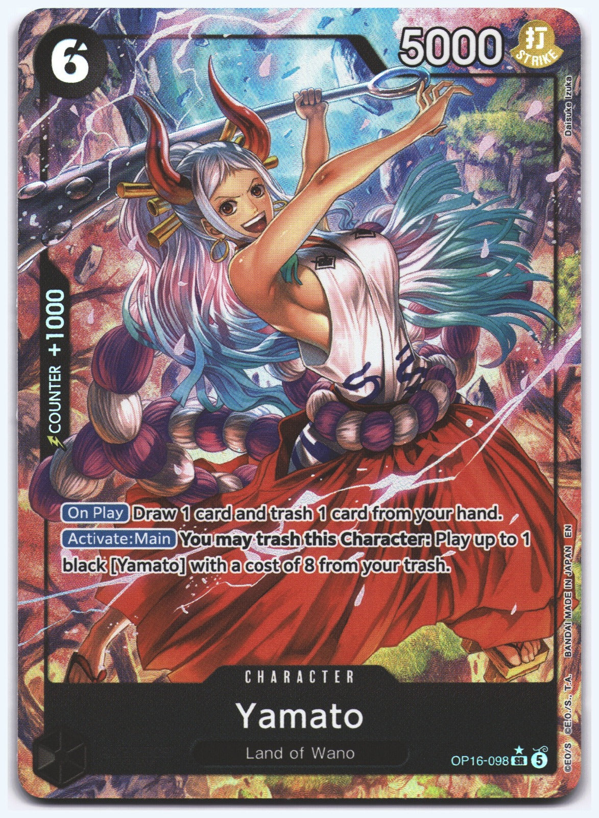 Yamato (098) (Alternate Art) SR The Time of Battle OP16-098 NM