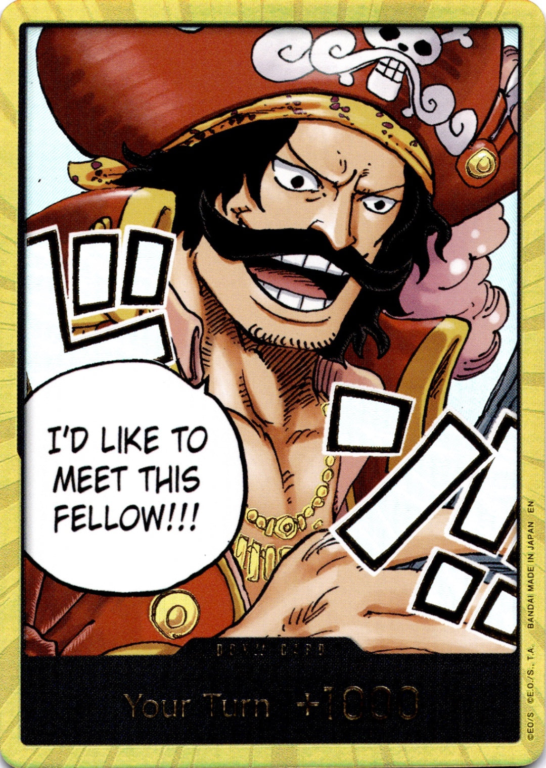 DON!! Card (Gol.D.Roger) (Gold) DON!! Carrying On His Will NM